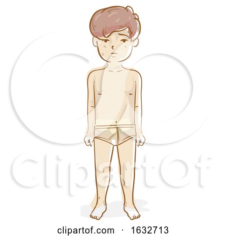 Kid Boy War Victim Under Pants Illustration by BNP Design Studio