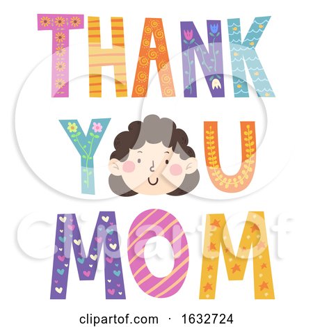 Thank You Mom Face Illustration by BNP Design Studio