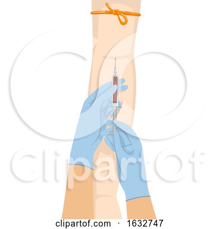 Hands Blood Syringe Illustration by BNP Design Studio