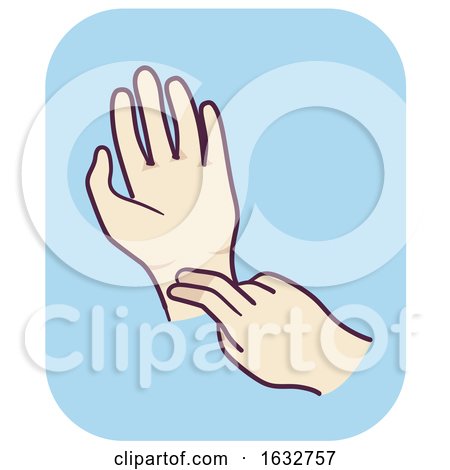 Hands Check Pulse Illustration by BNP Design Studio
