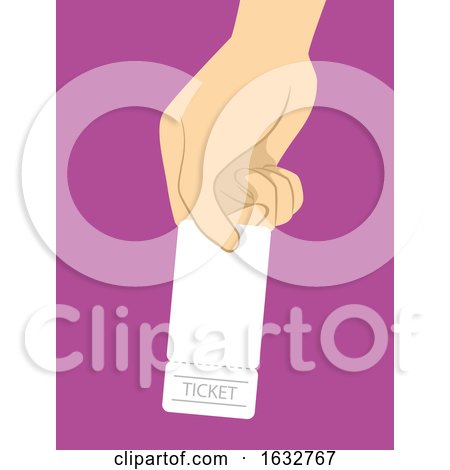 Hand Give Ticket Illustration by BNP Design Studio
