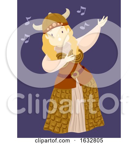 Girl Viking Girl Opera Singer Illustration by BNP Design Studio