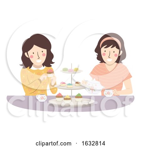 Girls Friend Tea Time Illustration by BNP Design Studio