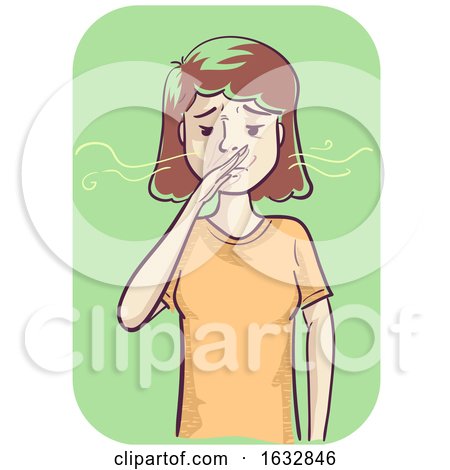 Girl Sensitive Smell Illustration by BNP Design Studio