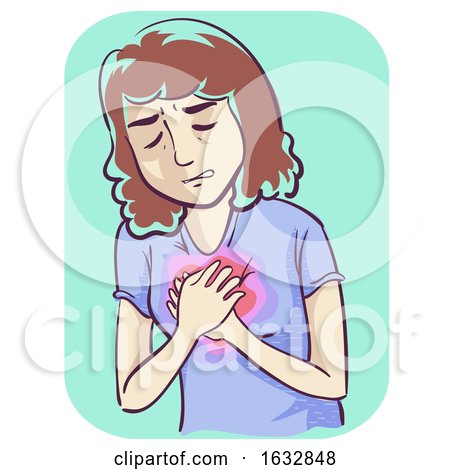 Girl Heartburn Illustration by BNP Design Studio
