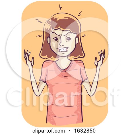 Girl Irritated Illustration by BNP Design Studio