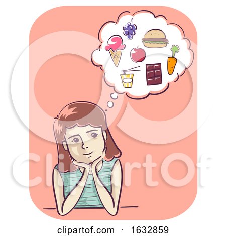 Girl Food Cravings Illustration by BNP Design Studio