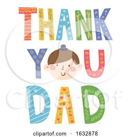 Thank You Dad Face Illustration by BNP Design Studio
