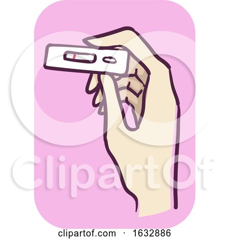 Hand Pregnancy Test Negative Illustration by BNP Design Studio