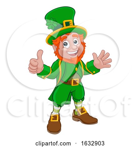 Leprechaun St Patricks Day Cartoon Character by AtStockIllustration