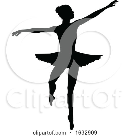 Ballet Dancer Silhouette by AtStockIllustration