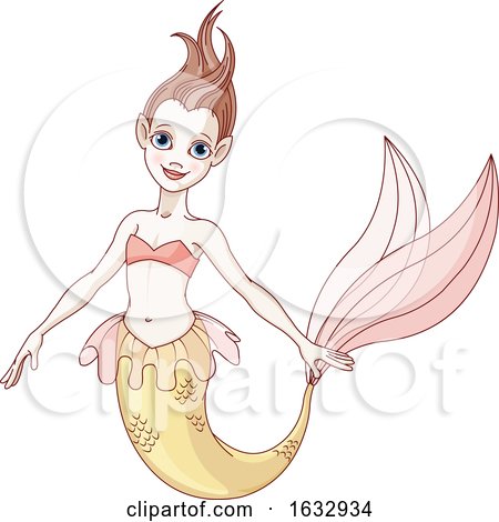 Happy Mermaid Girl by Pushkin