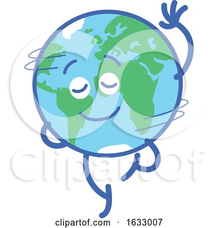 Earth Globe Character Spinning by Zooco