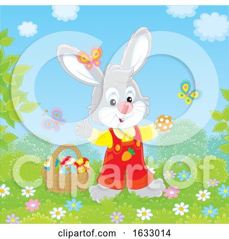 Easter Bunny with a Basket of Eggs by Alex Bannykh