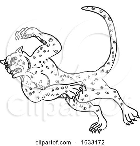 Cheetah Falling down Cartoon by patrimonio