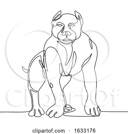 American Bully Continuous Line by patrimonio