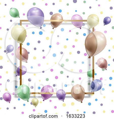 Birthday Background with Balloons by KJ Pargeter