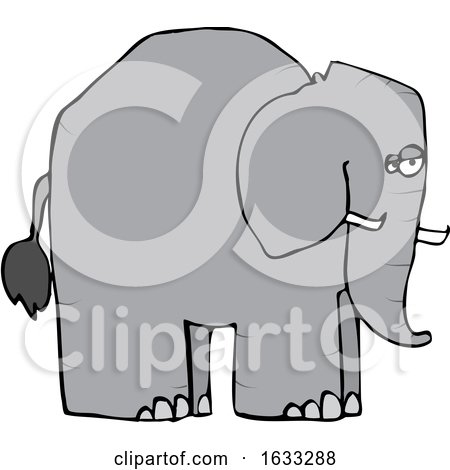 Cartoon Elephant in Profile by djart