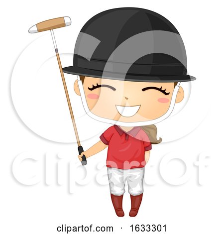 Kid Girl Polo Helmet Illustration by BNP Design Studio