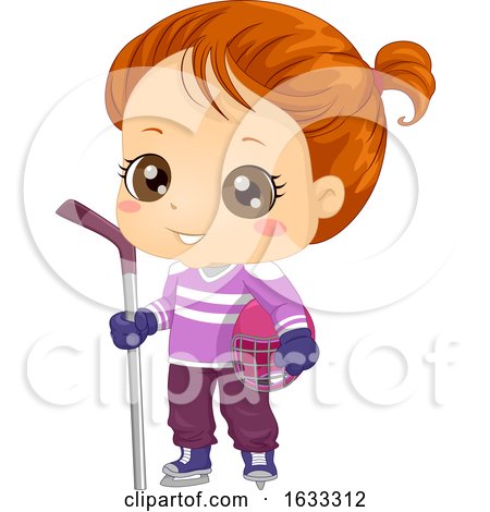 Kid Girl Ice Hockey Outfit Illustration by BNP Design Studio