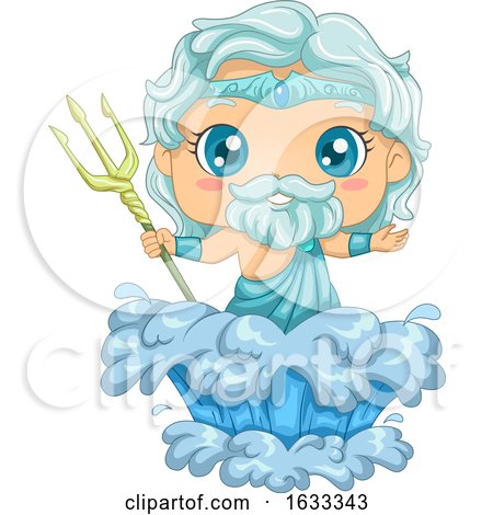 Kid Boy Poseidon Illustration by BNP Design Studio