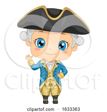 Kid Boy George Washington Costume Illustration by BNP Design Studio