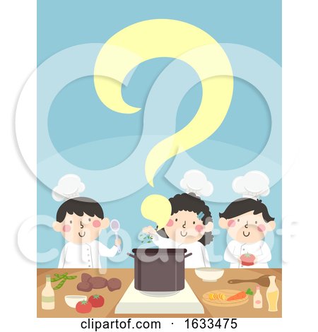 Kids Cook Question Mark Illustration by BNP Design Studio