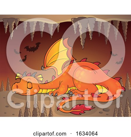 Sleeping Dragon in a Cave by visekart