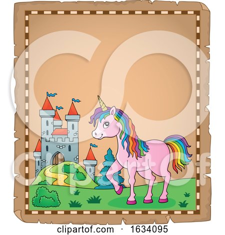Unicorn and Castle Border by visekart
