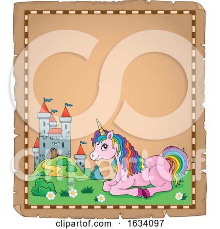 Unicorn and Castle Border by visekart