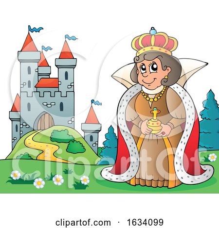 Queen near a Castle by visekart