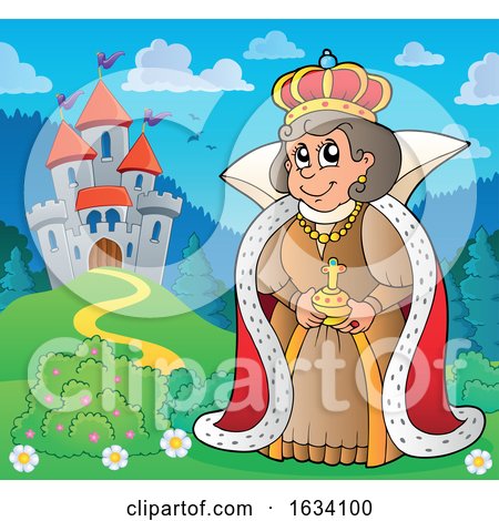 Queen near a Castle by visekart