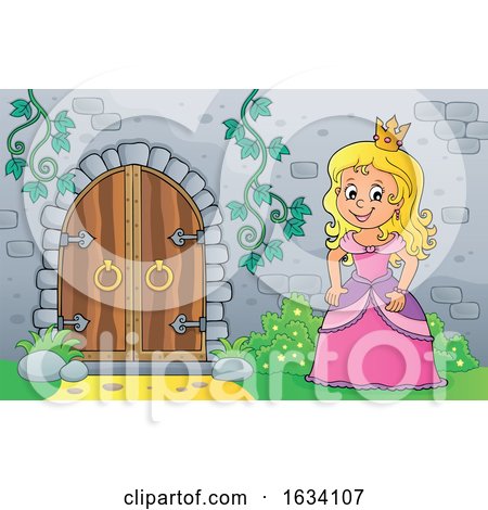 Princess by a Castle Door by visekart