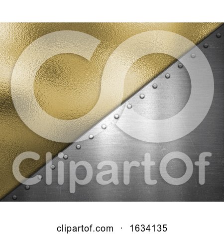 Gold and Silver Metallic Texture Background by KJ Pargeter