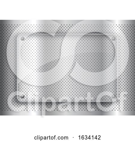 Glass Plate on Perforated Metal Background Background by KJ Pargeter