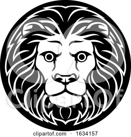 Zodiac Signs Leo Lion Icon by AtStockIllustration
