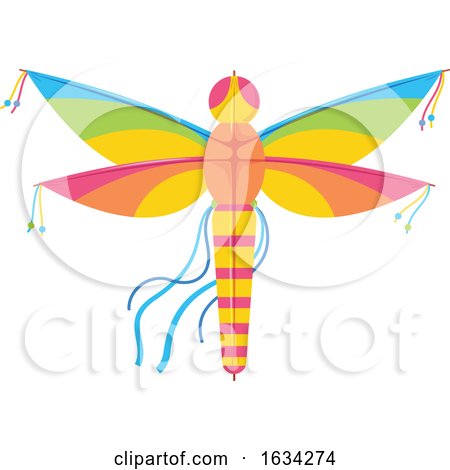 Colorful Dragonfly Kite by Vector Tradition SM