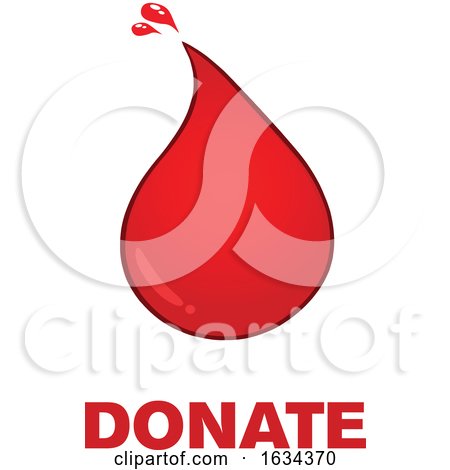 Blood Drop over Donate Text by Hit Toon