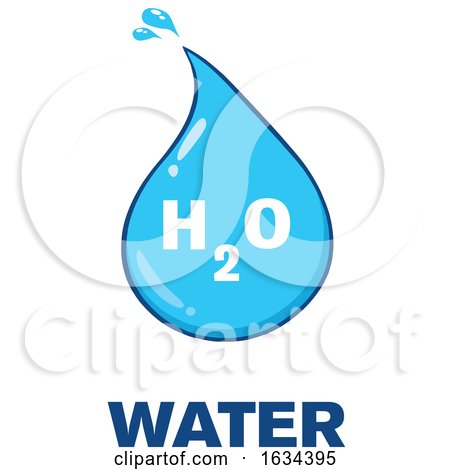 Water Drop with H2o and Text by Hit Toon