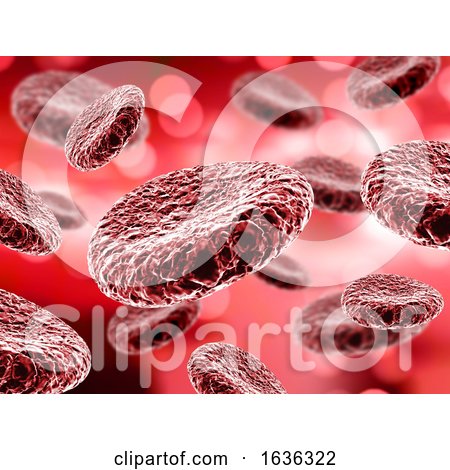 3D Medical Background with Blood Cells by KJ Pargeter