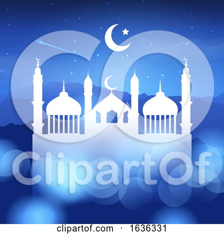 Ramadan Background with Mosque Silhouette by KJ Pargeter