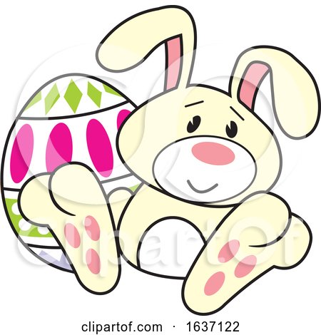 Yellow Easter Bunny with an Egg by Johnny Sajem