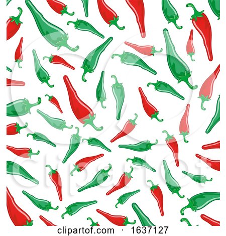Jalapeno and Chili Pepper Pattern by Domenico Condello