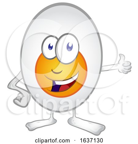 Happy Egg Mascot Giving a Thumb up by Domenico Condello