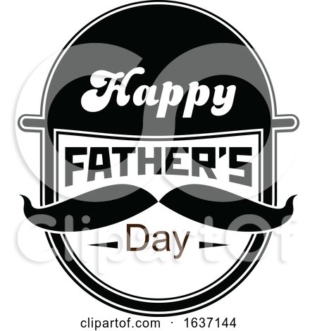 Black and White Happy Fathers Day Design by Vector Tradition SM