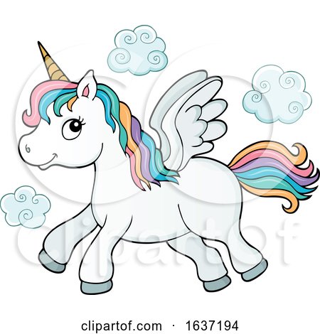 Cute Flying Unicorn by visekart