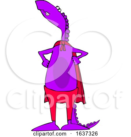 Cartoon Dinosaur Super Hero by djart