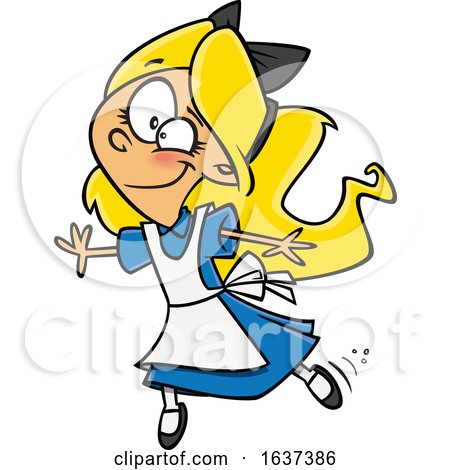 Cartoon Alice Jumping or Running by toonaday