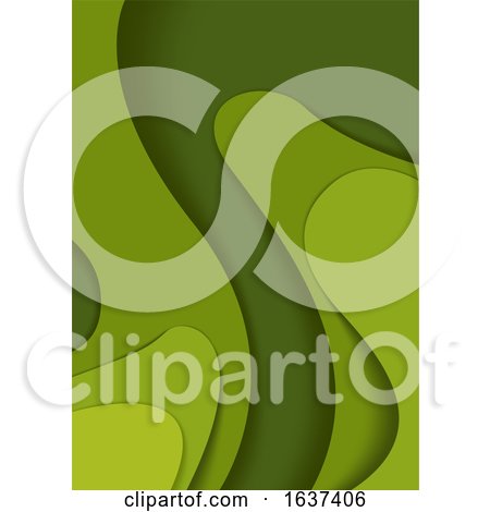 Abstract Green Flyer Background by dero