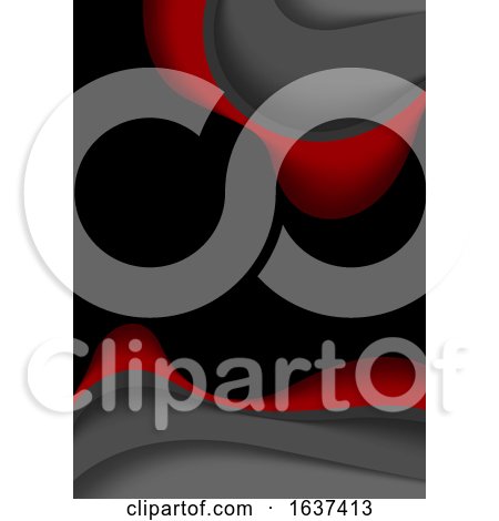 Abstract Red Black and Gray Flyer Background by dero